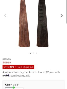 Exselle Tail Extension Slide On 100% Natural Horsehair 36" Black w/ Bag